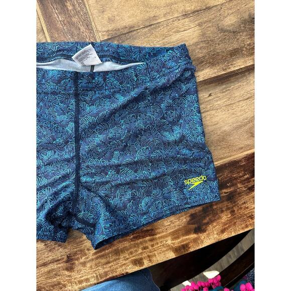 Speedo Men's Swimsuit Square Leg Printed Swim Shorts Size Medium - Picture 3 of 6